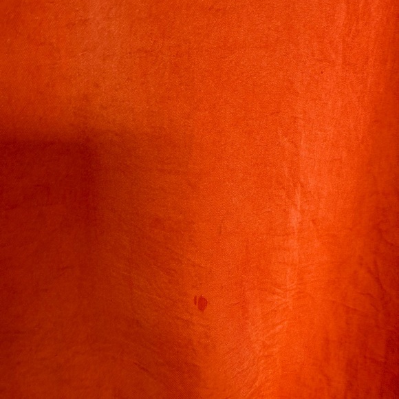 Michael Kors Vibrant Orange Cowl Neck Blouse has a small stain - Picture 7 of 7